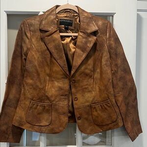 Bernardo Women's Tan Leather Blazer
